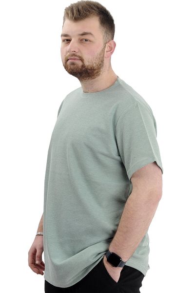 ModeXL Ανδρικό μπλουζάκι - Crew Neck, Oversize, WAFFLE 20033 Çağla