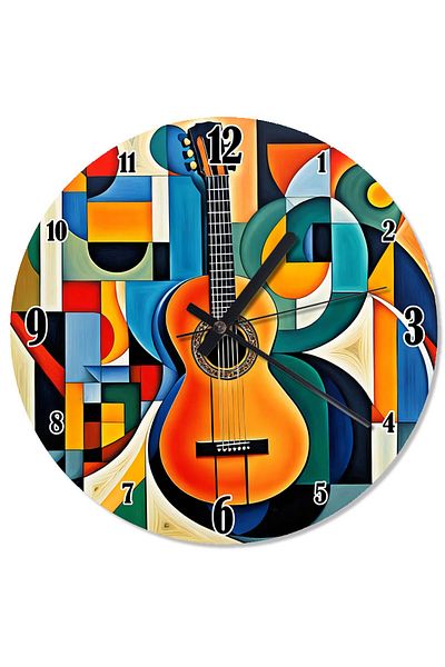 karizmart Abstract Guitar Design Wall Clock