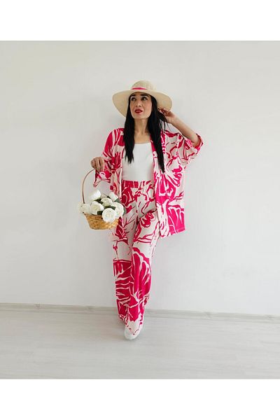 Altı Üstü Butik Set kimono cu model ramură Zulaa