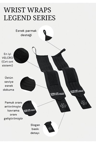 Dex Supports سوار رياضي - Wrist Wraps Legend + Lifting Straps Pro Orange + Sackpack مجموعة من 3 قطع