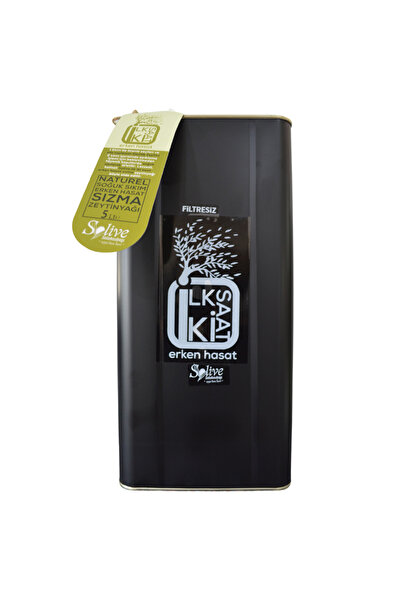 solive Ilk 2 Saat Soğuk Sıkım Erken Hasat Zeytinyağı 5 Litre Filtresiz