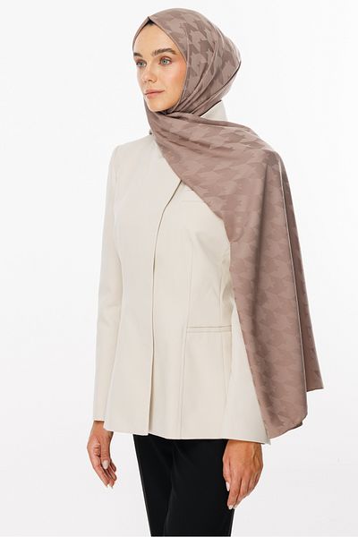 Mooncorn Μοτίβο Canyon Houndstooth Μεταξένιο Σάλι Ζακάρ