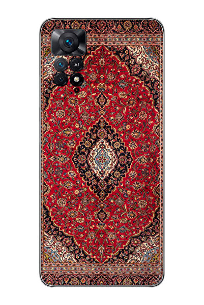 shoptocase Redmi Note 11 Pro Uyumlu Şeffaf Silikon Üstüne Vintage Halı Baskıl...