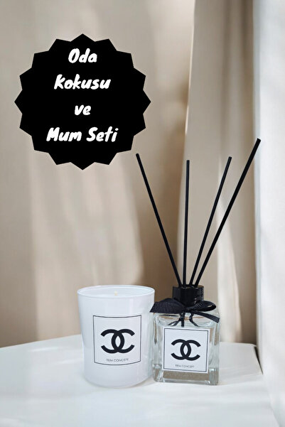 Tiem Concept Vanilya Kokulu Beyaz Bardak Mum Ve 100 ml Çubuklu Oda Kokusu Seti
