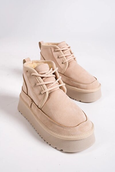 Etna Kadın Kalın Taban Bağcıklı Soğuk Havaya Dayanıklı Ug Modeli Bot