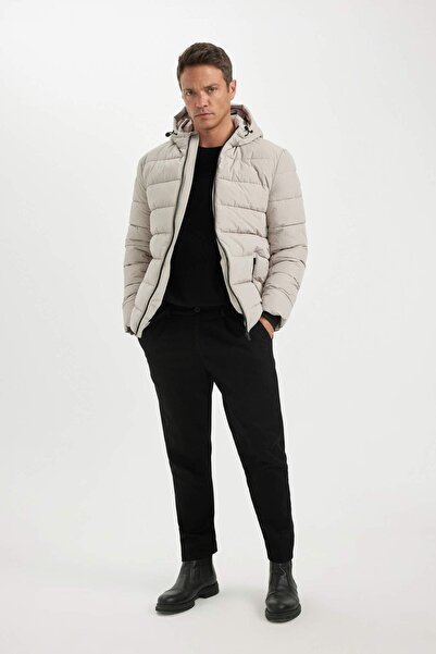 DeFacto Ανδρικό Κρεμ Παλτό - R0216AZ/BG187