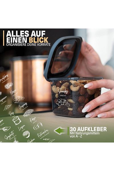 Viwares Vorratsdosen mit Deckel luftdicht | 12er Set Vorratsdosen