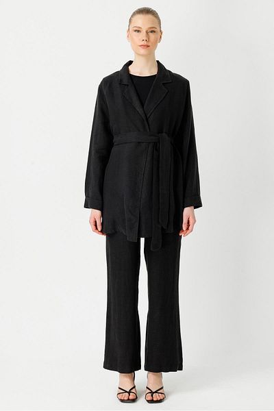 Ghisa Black Tassel Detailed Suit Set