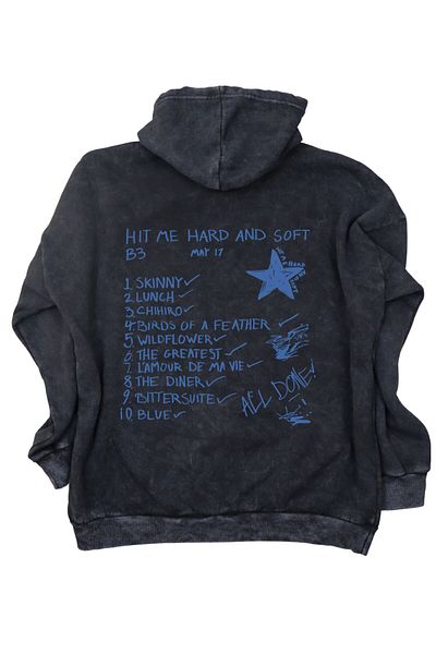 Fuddy Moda Billie Eilish Album Patterned Unisex Oversize Hooded Sweatshirt