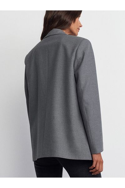 Dilvin 60747 Double-Breasted Jacket-Grey