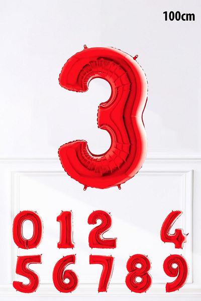 PEKSHOP Large Size Red Foil Balloon - 100cm 40Inch