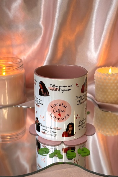 Cool Stuff كوب قهوة جيلمور جيرلز لوريلاي جيلمور (لعشاق القهوة) باللون الوردي ...