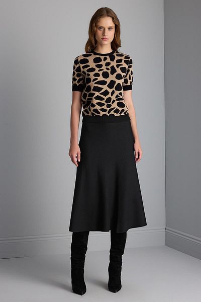 JOIN US Flared Midi Knit Skirt