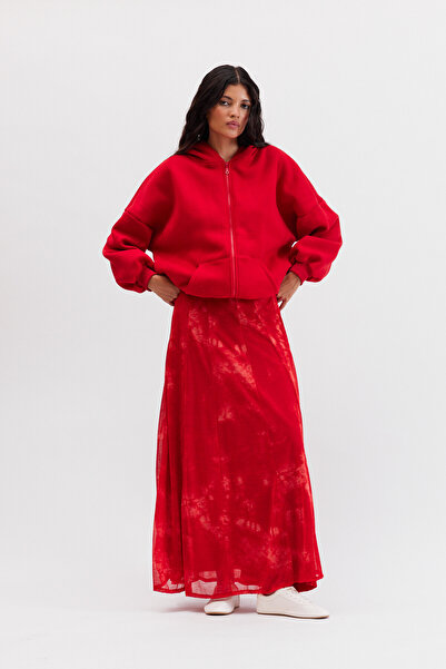 LAMODEMAPASS MAMBO Desenli Maxi Tül Etek