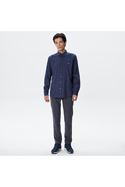 Lacoste Erkek Regular Fit Ekose Lacivert Gömlek