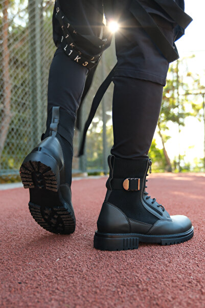 Riccon Füme Erkek Fermuarlı Postal Bot 0012134