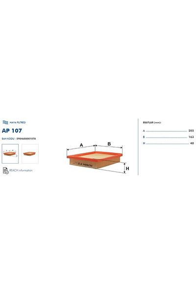Filtron هيونداي أكسنت 95/00 1.3 فلتر هواء