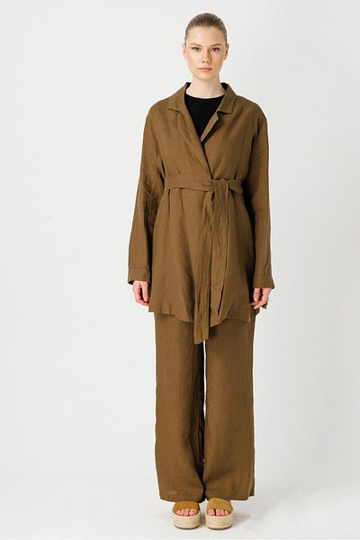 Ghisa Brown Tassel Detailed Suit Set
