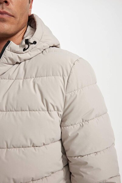 DeFacto Ανδρικό Κρεμ Παλτό - R0216AZ/BG187