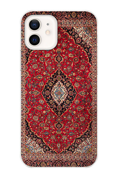 shoptocase iPhone 12/12Pro Compatible Transparent Silicone Vintage Carpet Pri...