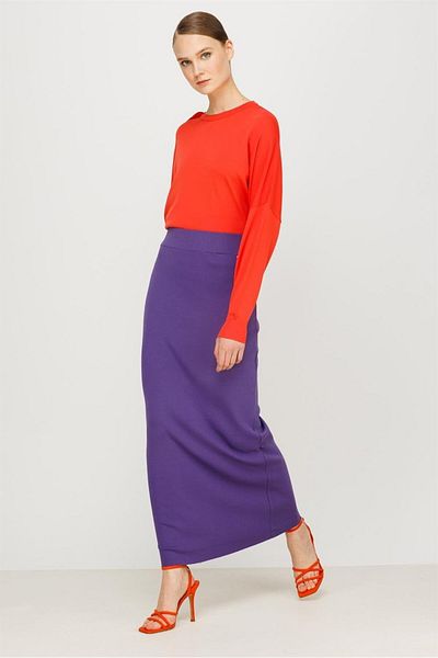 Ghisa Purple Knitwear Skirt