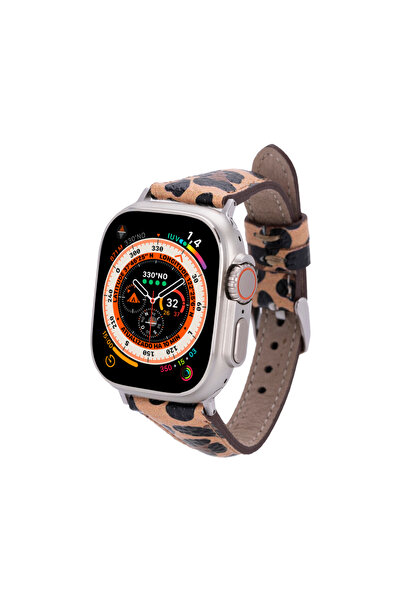 Hakiki Deri El Yapımı Kadın Ve Erkek Apple Watch Kordonu 38/40/41/42/44/49 mm Ultra Ultra 2 Uyumlu