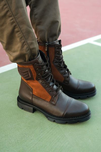 Riccon Brown Tan Men's Boots 0012638