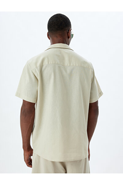 Koton Leinen-Mischhemd Basic Kurzarm