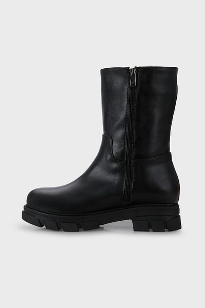 Pierre Cardin PC-52063 Μαύρες μακριές μπότες με φερμουάρ Ανθεκτικές στο κρύο και στο νερό