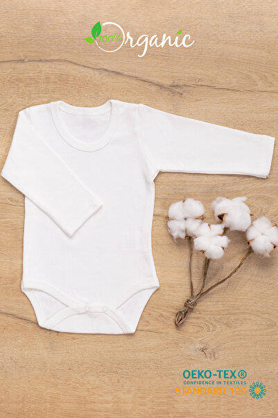 Sarebaby 4 Pieces Baby Snap-On Bodysuit - Long Sleeve, 100% Natural Cotton Combed Cotton