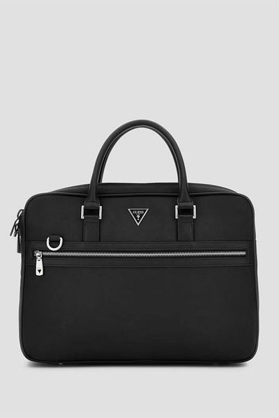 Guess Lugano Briefcase Men's Black Laptop Bag Hmluhnp4447-Bla