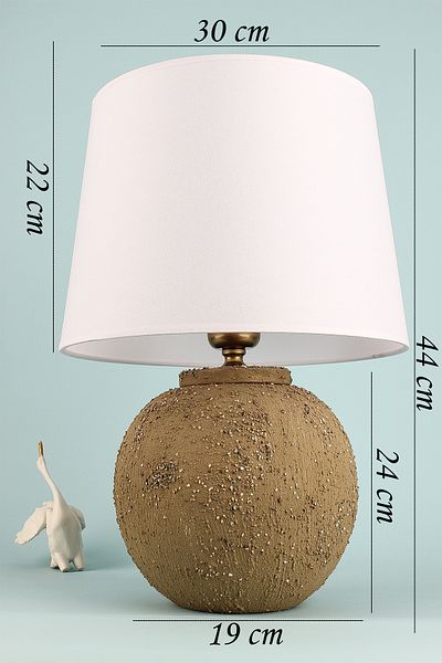 Hmydesign Clair Ceramic Lampshade - Brown White Handmade