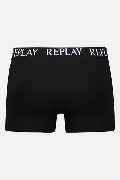 Replay Men 2 Pack Brand Logo Trunks, Blue