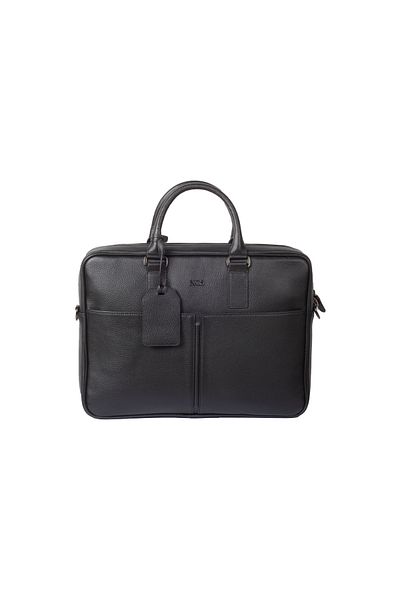 NCS Genuine Calfskin Men's Portfolio - Multi-Compartment Zippered Organizer Ncs Jeans 1886