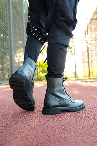 Riccon Füme Erkek Fermuarlı Postal Bot 0012726