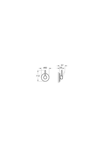 VitrA Artema A41457 Built-in Stop Valve Mix, Surface Mounted, Chrome