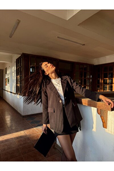 Sindimoda Dökümlü Slim Fit Kruvaze Blazer Ceket 3236