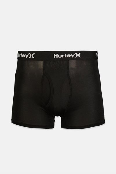 Hurley Kid Boys 2,Pack Solid Boxer Briefs, Black