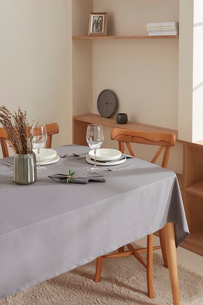 Karaca Home Anthracite Caroline Carefree Tablecloth