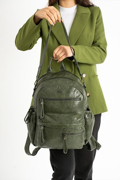 Baginn Y.S.Leather Women's Backpack Functional Use Shoulder Crossbody Backpack 35*25 cm
