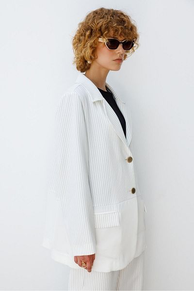 Ghisa Ecru Striped Set - Leg Detail