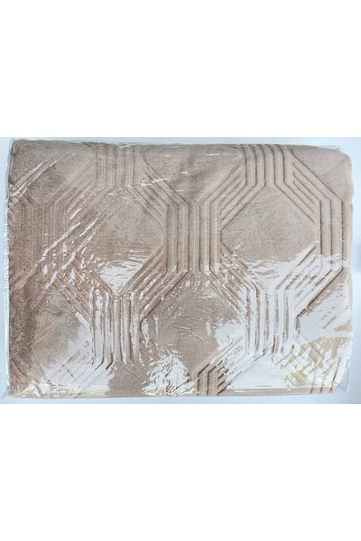 Özdilek Art Deco Style Double Blanket |   Red Brown Color