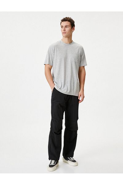 Koton 4sam10075hk 031 Gray Men's Jersey Short Sleeve Basic T-shirt