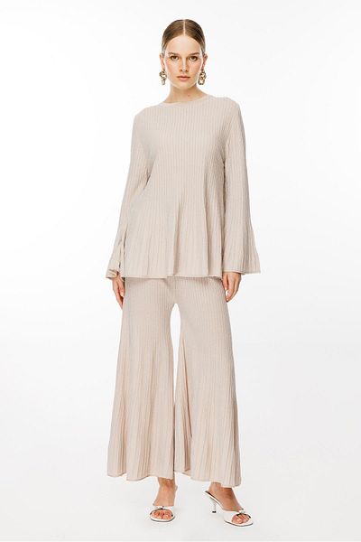 Ghisa Stone Silver Knitwear Set