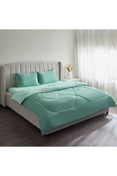 Home Box Derby 3-Piece Reversible Queen Comforter Set - 200x230 cm