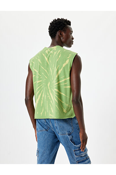 Koton Bavlněné tričko bez rukávů s výstřihem - květinový potisk