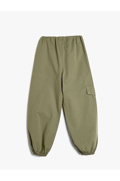 Koton Parachute Jeans - Cotton, Elastic Waist Pocket Parachute Trousers