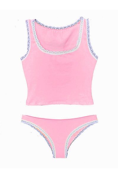 DEEP SECRET Lace Detailed Athlete Panties Set