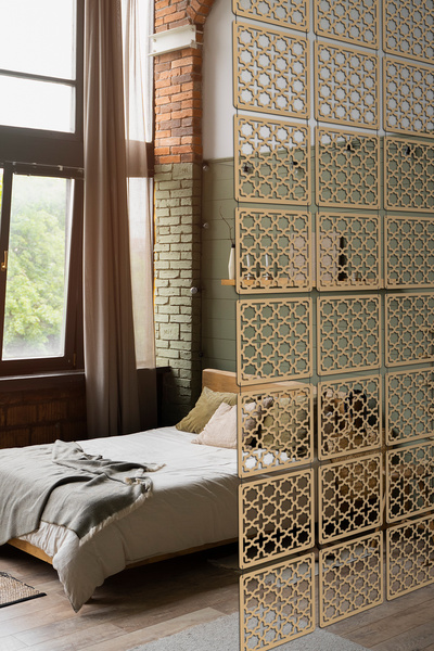 Artavessa 12 Parça Oda Bölücü Seperatör Mdf Paneller - Model 3 (Bej)