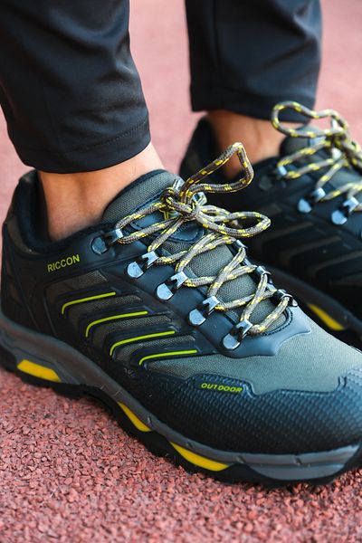Riccon Khakifarbene Trekkingschuhe aus 3D-Gummi für Unisex00128060
